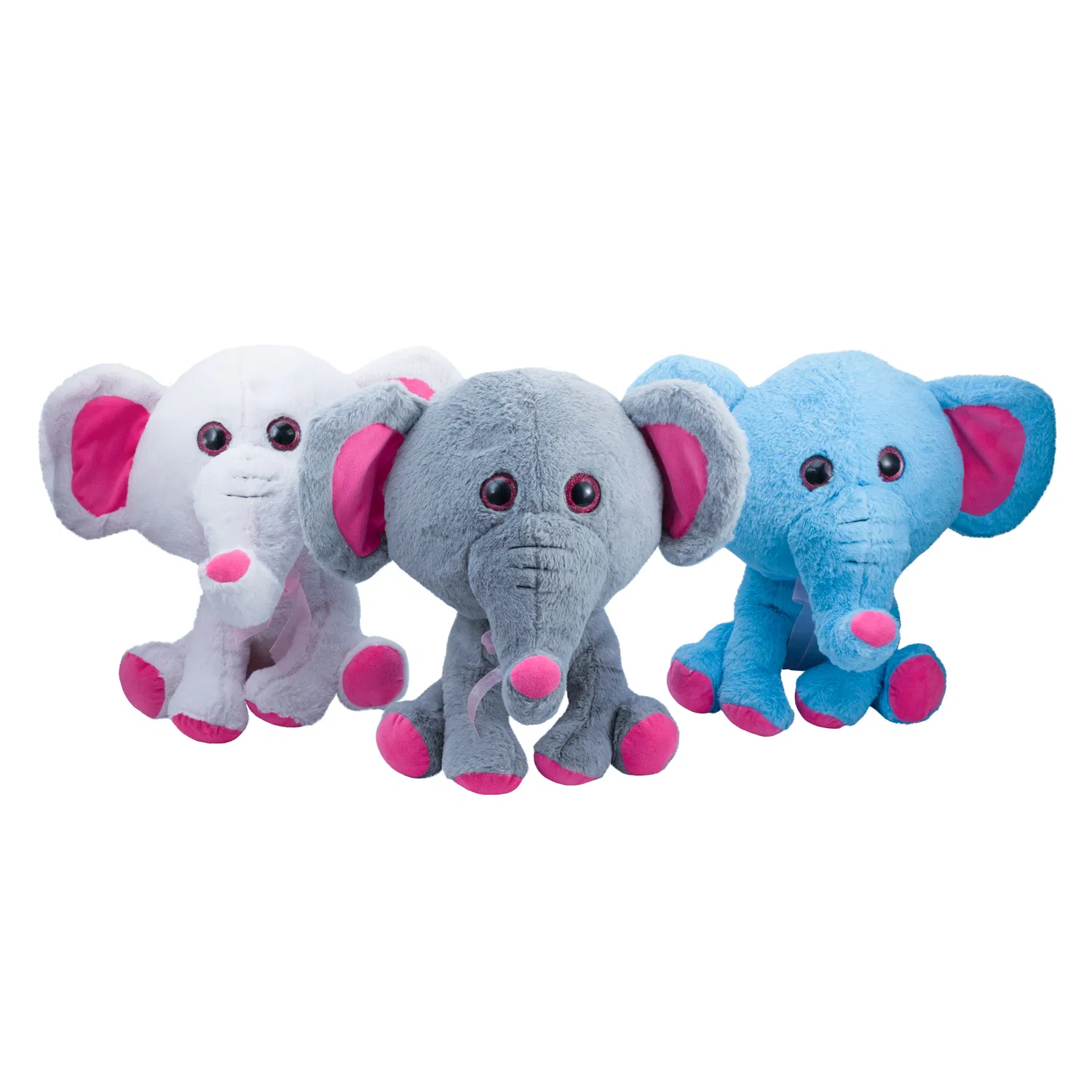 Soft Stuffed Plush Baby Toy Lovely Cartoon Sitting Elephant with Scarf