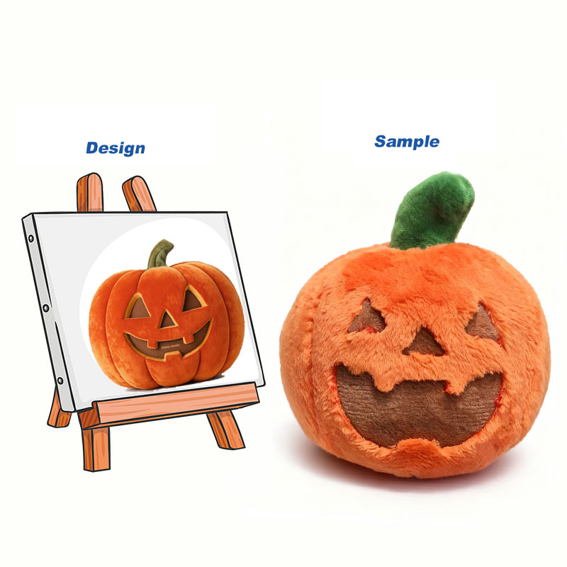 Custom Collectible Decoration Pumpkin Plush Toy 10cm 20cm 30cm EN71 Certification