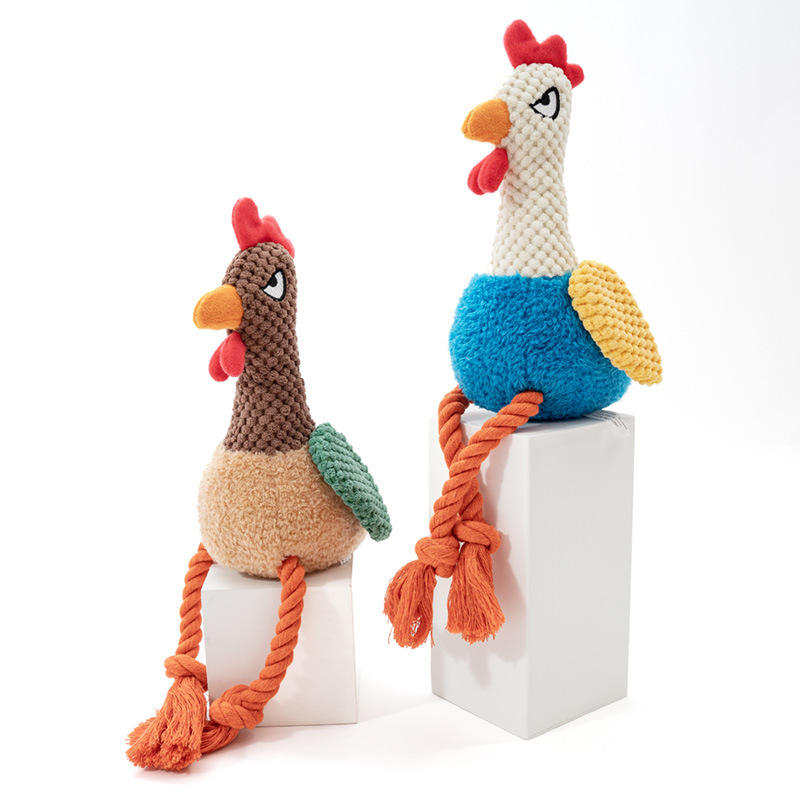 Wholesale Custom Pet Dog Chew Toys Products Plush Squeaky Cotton Eco Friendly Luxury Durable Flamingo Turkey Pet Dog Rope Toys