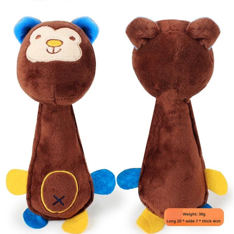 Futurepets 20cm Soft Durable Adorable Squeaky Safe Animal Shapes Pet Plush Toy for Puppy Chewing and Interactive Play