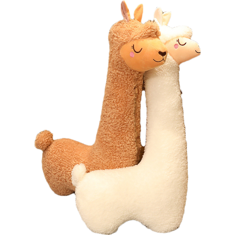Factory Wholesale Cute Plush Toy Stuffed Animal Soft Plush Giant Alpaca Toy with Plush Sleeping Alpaca Plush Toys