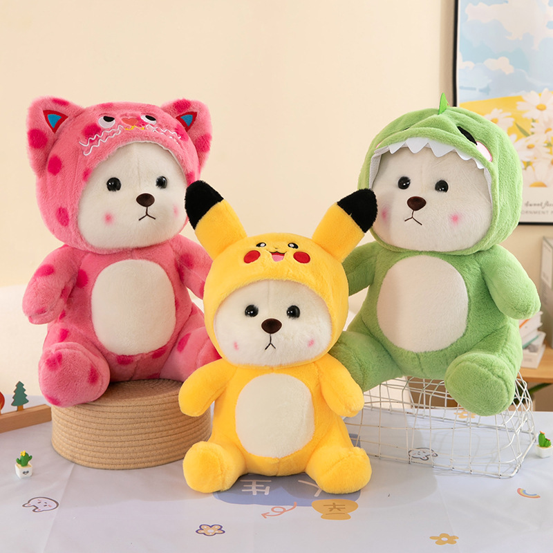 Wholesale Stitch Teddy Bears Plush Toy Valentines Gift Strawberry Cute Bear Doll Stitch Plush Toy Stuffed Plush Teddy Bear