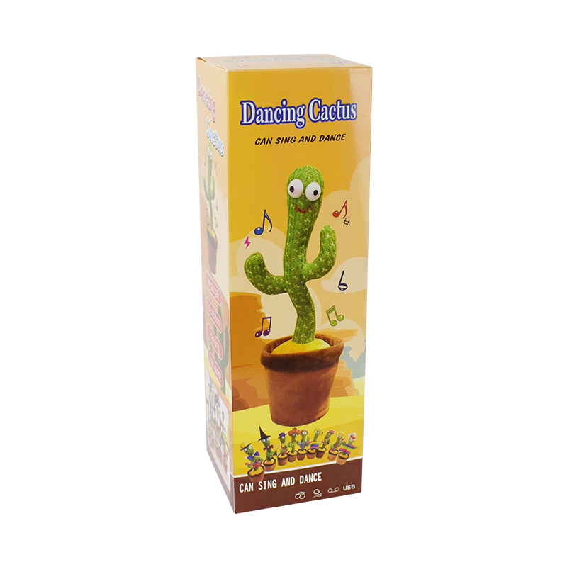 Lovely Talking Plush Writhe Doll Cute Soft Kids Education Toy with Music Dance Cactus Toy with Sound Record PP Filling Bag Style