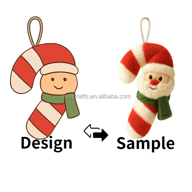 Personalized Plush Toy Custom Logo Soft Plush Bell Toy Ornament Christmas Hanging Decorations For Promotional Holiday Plushies