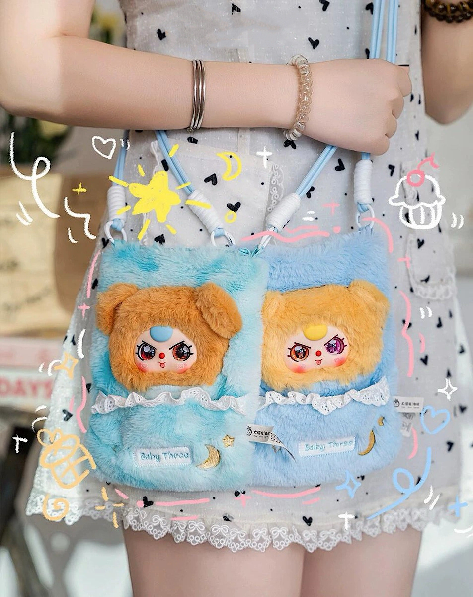 Authentic Baby Three Plush Blind Box Doll Phone Bag Collectible Gift Animals Theme