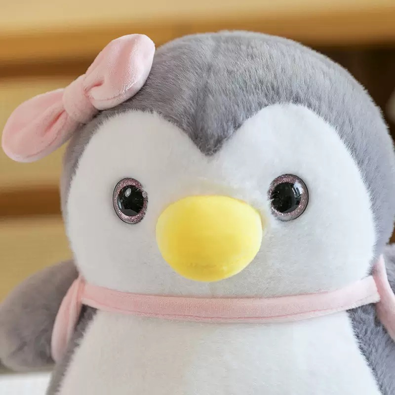 Cheap Price Customize Giant Cute Themed pink Gray penguin Plush Toys Newborn Suitable Plush Animal Toys From Character / Drawing