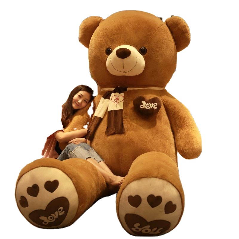 Wholesale Factory Cute Giant Size Doll Cuddle Ribbon Give Girlfriend Present Stuffed Toy Big Large Plush Toy Teddy Bear