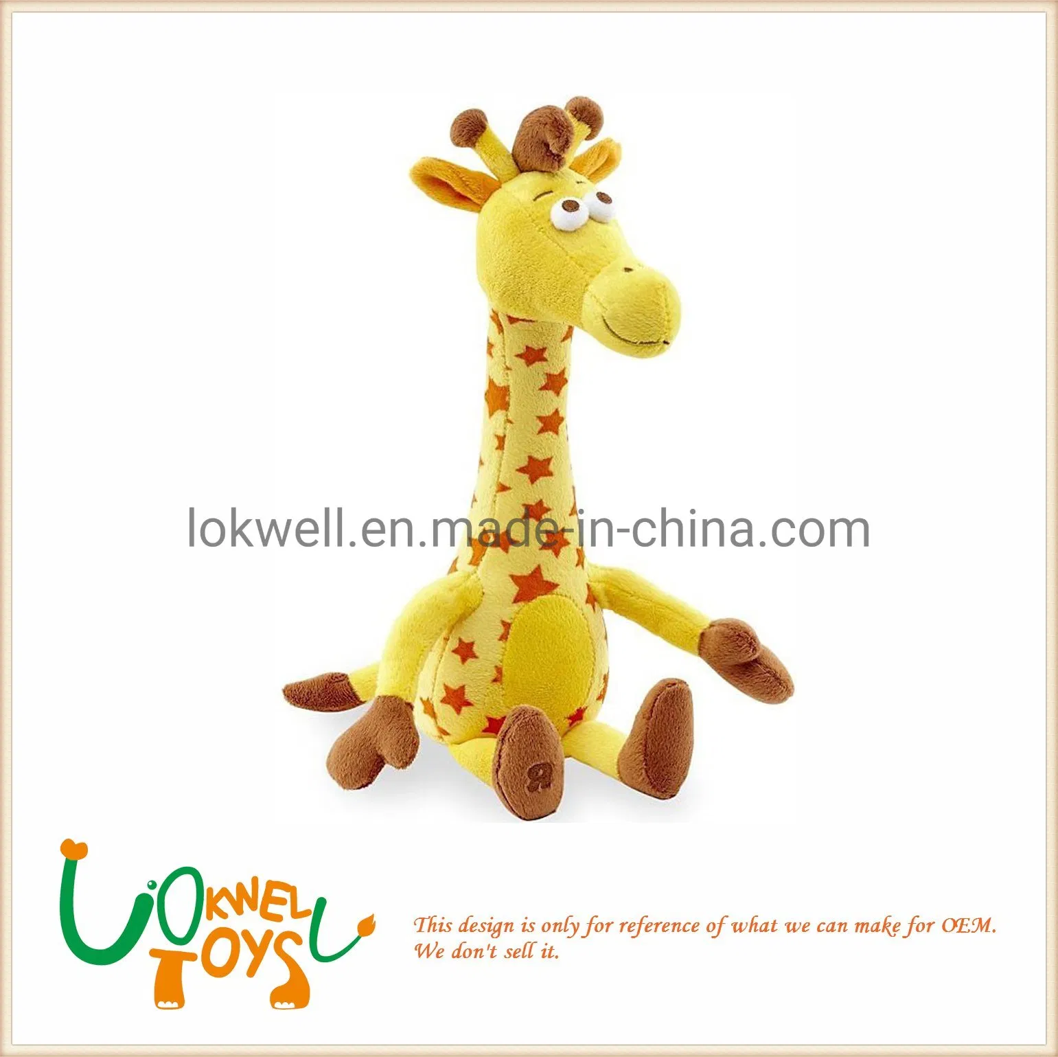Promotional Gift Cute Giraffe Plush Toy Stuffed Cartoon Animal Giraffe Kids Toy