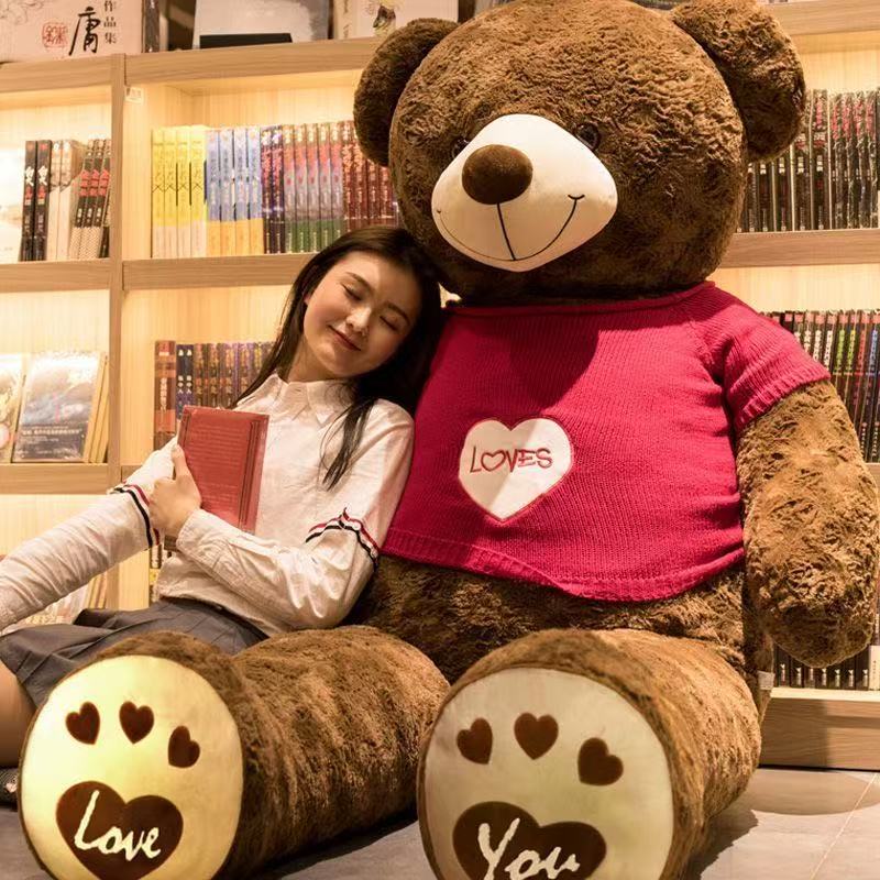 Teddy Bear Plush Toy Hugging Bear Big Bear Doll Girlfriend Birthday Valentine's Day Gift Large Size Polyester Washed Stress