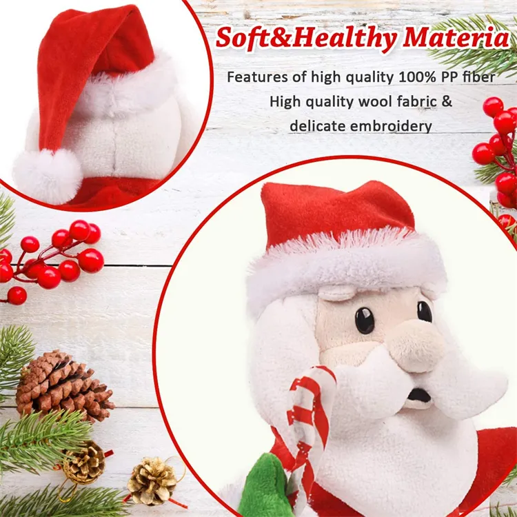 Christmas LED Santa Claus Plush Gift Toy