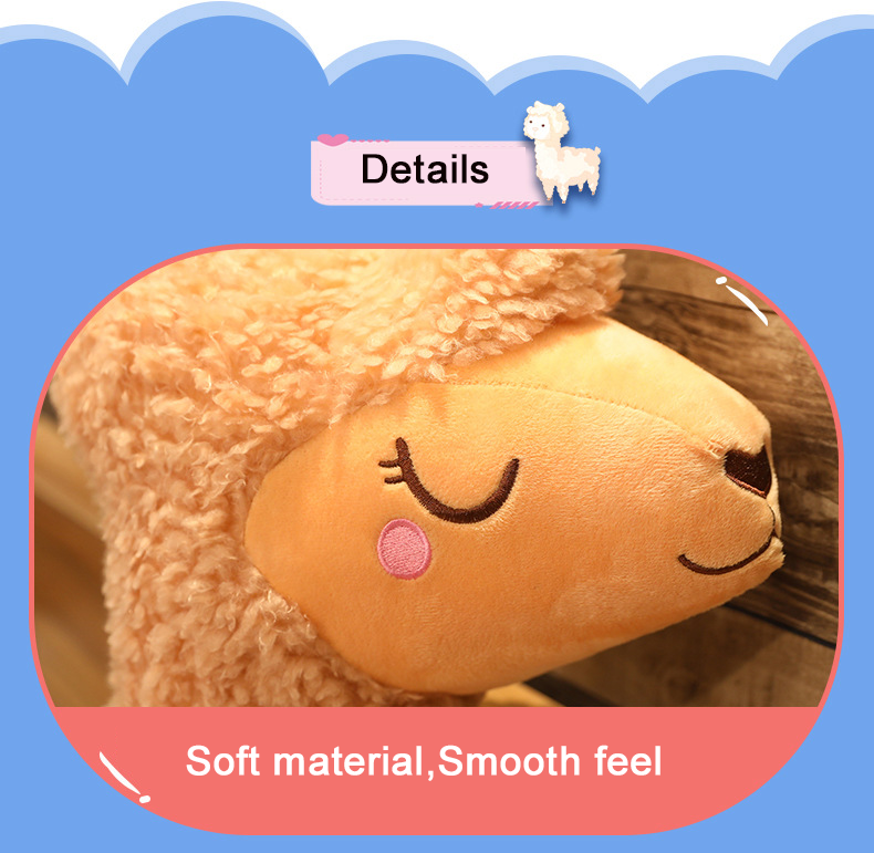 Big Size Cute Shape Animal Alpaca Stuffed Hold Pillow Custom Sheep Plush Toy Giant Alpaca Plush Toy