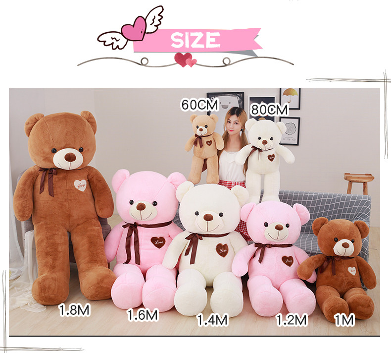 Large Plush Toy OEM ODM China Manufacturer 60CM to 180CM Big Giant Stuffed Mother's Day Gift Baby Teddy Bear