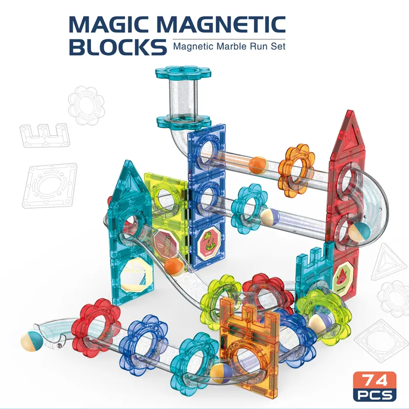 Magnetic Ball Track Puzzle Building Blocks