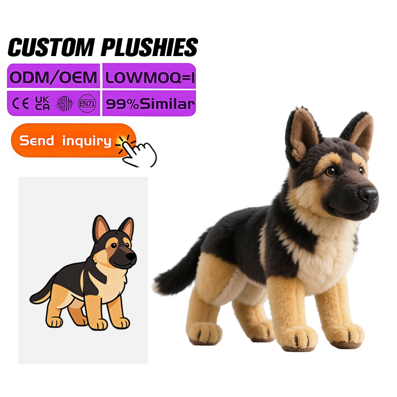 Ce Oem Manufacturers German Shepherd Dog Plush Hot Selling Dog Plush Toy Personalized Plush Dog Toys