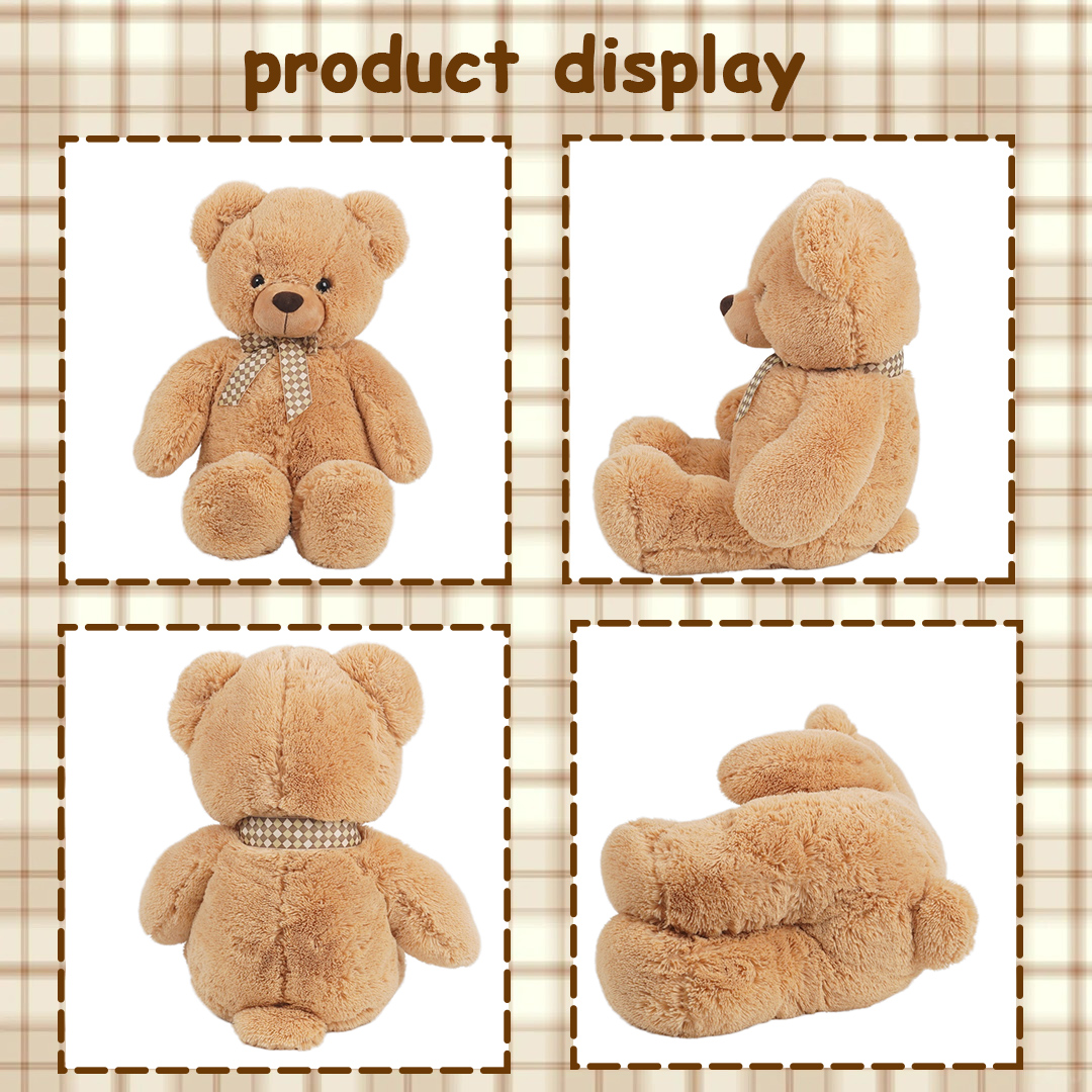 Hot Sale Wholesale Giant Big Cute Teddy Bear Soft Customized Size Plush Bear Skin Toy Gift