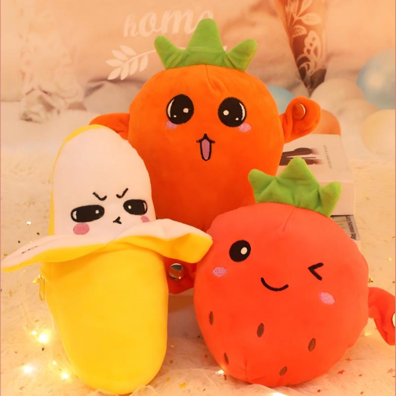 Wholesale Musical Induction Toy Beat Piano Fruit Electric Plush Toy for Girl