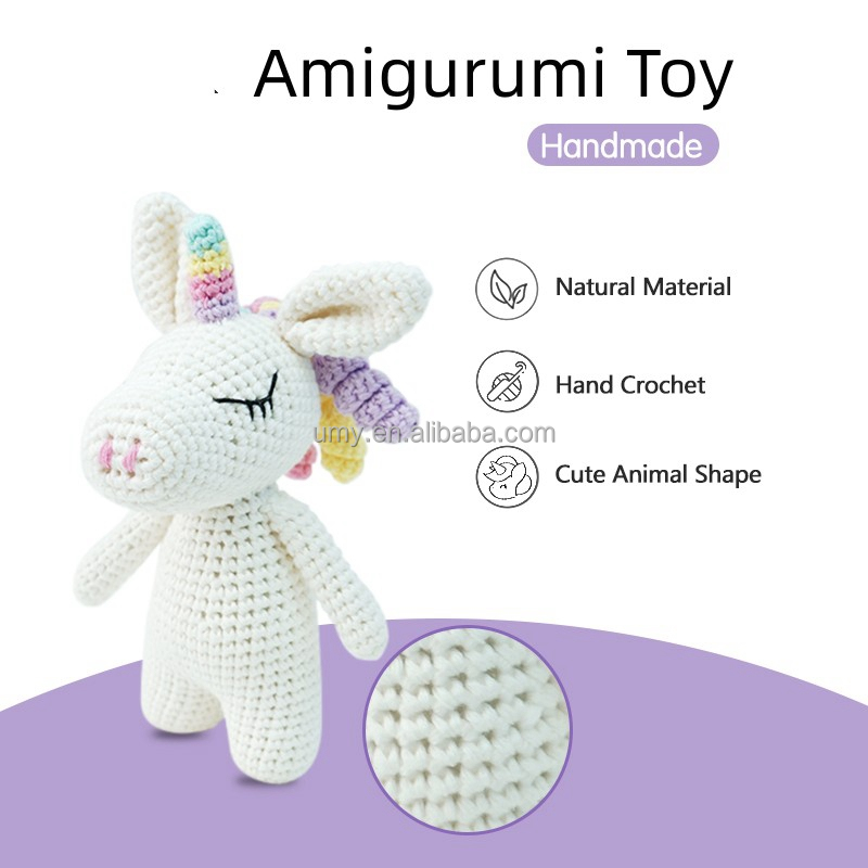 Baby Crochet Stuffed Animal Cotton Crochet Dolls Hand Made Small Amigurumi Animals Crochet Plushies Toy Doll Start Order