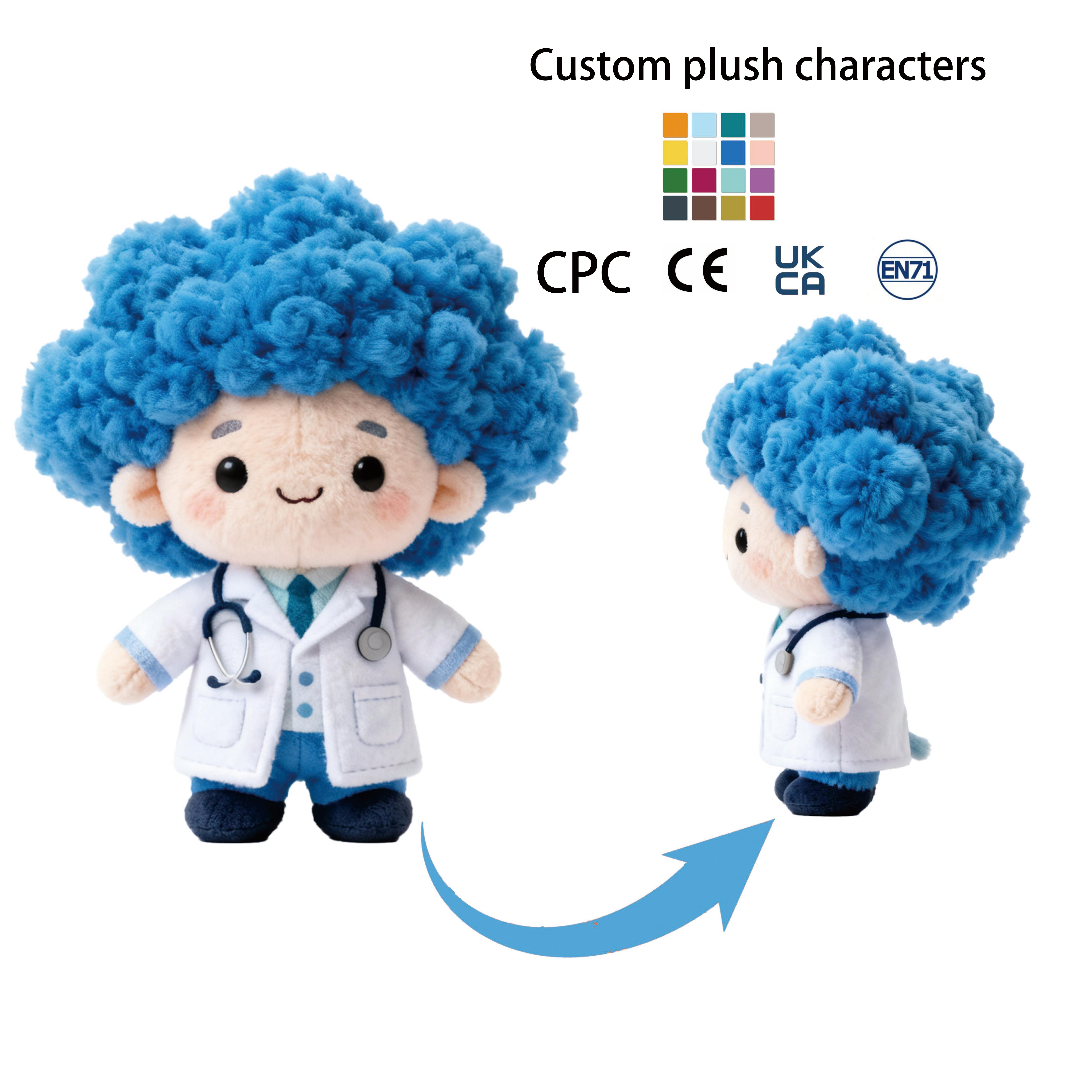 Custom Plush Princess Doll Cartoon Stuffed Animal Soft Peluches Character Personalized Kids Birthday Gift for Children