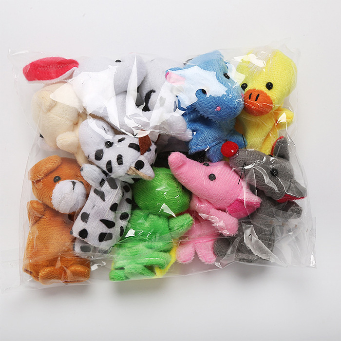 10 Styles Animals Plush Puppet Stuffed Animal Finger Puppets for Kids Education
