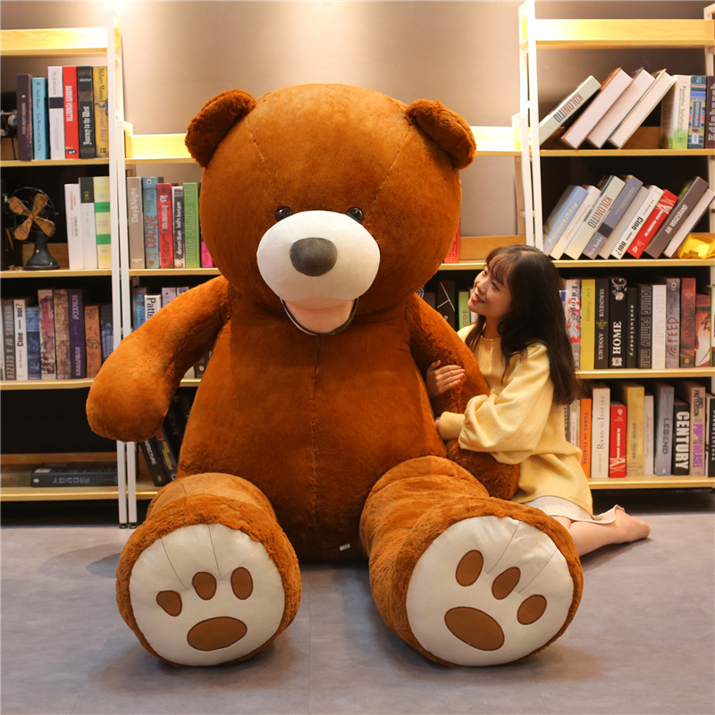 Giant Teddy Bear Plush Stuffed Animals Doll Large Big Light Brown Life Size Teddy Bear Plush Toys Valentine's Day Birthday Gift