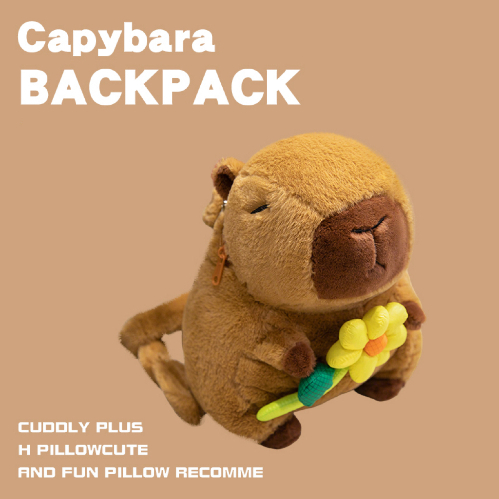 Factory-Made Kapybara Stuffed Toy Creative Fun Plush Doll for Children Stress Relief Animals Toys Bag for Kids