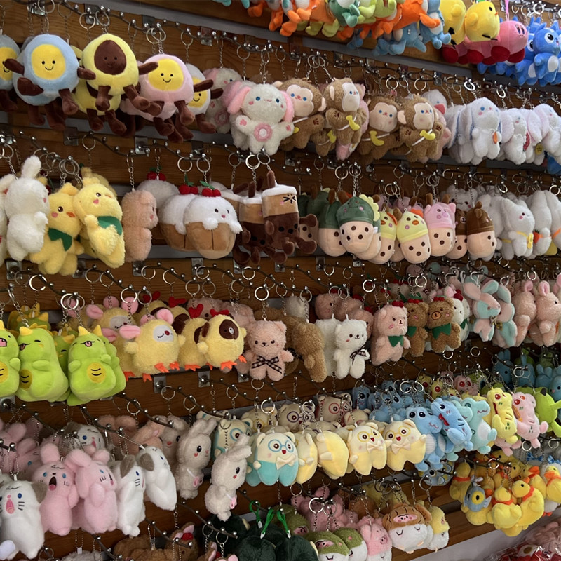 IN STOCK Wholesale 3 4 5 Inch Kawaii Claw Machine Plush Keychain Toys - Soft Cute Stuffed Dolls for Party Favors &amp; Event Gifts