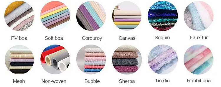 Main materials overview for plush toy