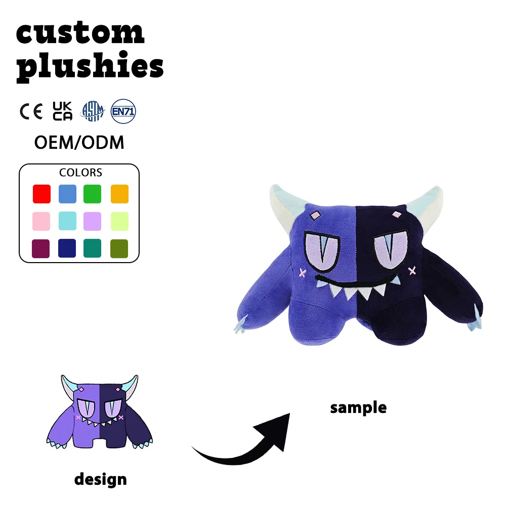 Factory-Customized Low MOQ Creative Design Little Devil-Shaped Plush Toys Companion Dolls
