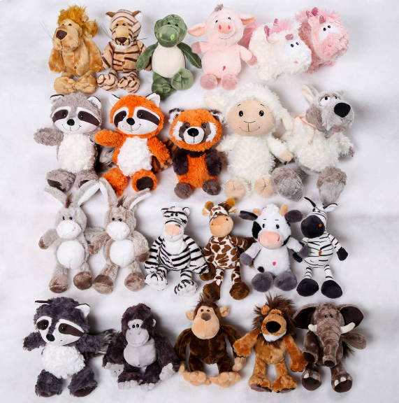 Custom Jungle Forest Animal Plush Toys Lion Unicorn Raccoon Giraffe Elephant Cow Zebra Tiger Stuffed Animal Pillow Dolls