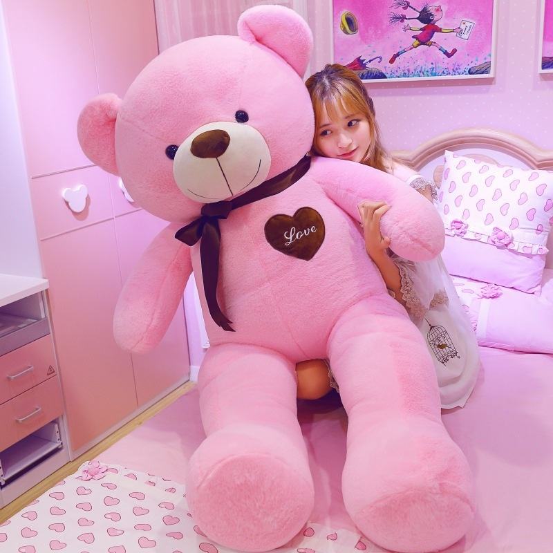 Custom Big Size Teddy Bear Doll Plush Toy Doll Sleeping Bed Pillow Panda Doll Hug Bear Ribbon Bear Girls