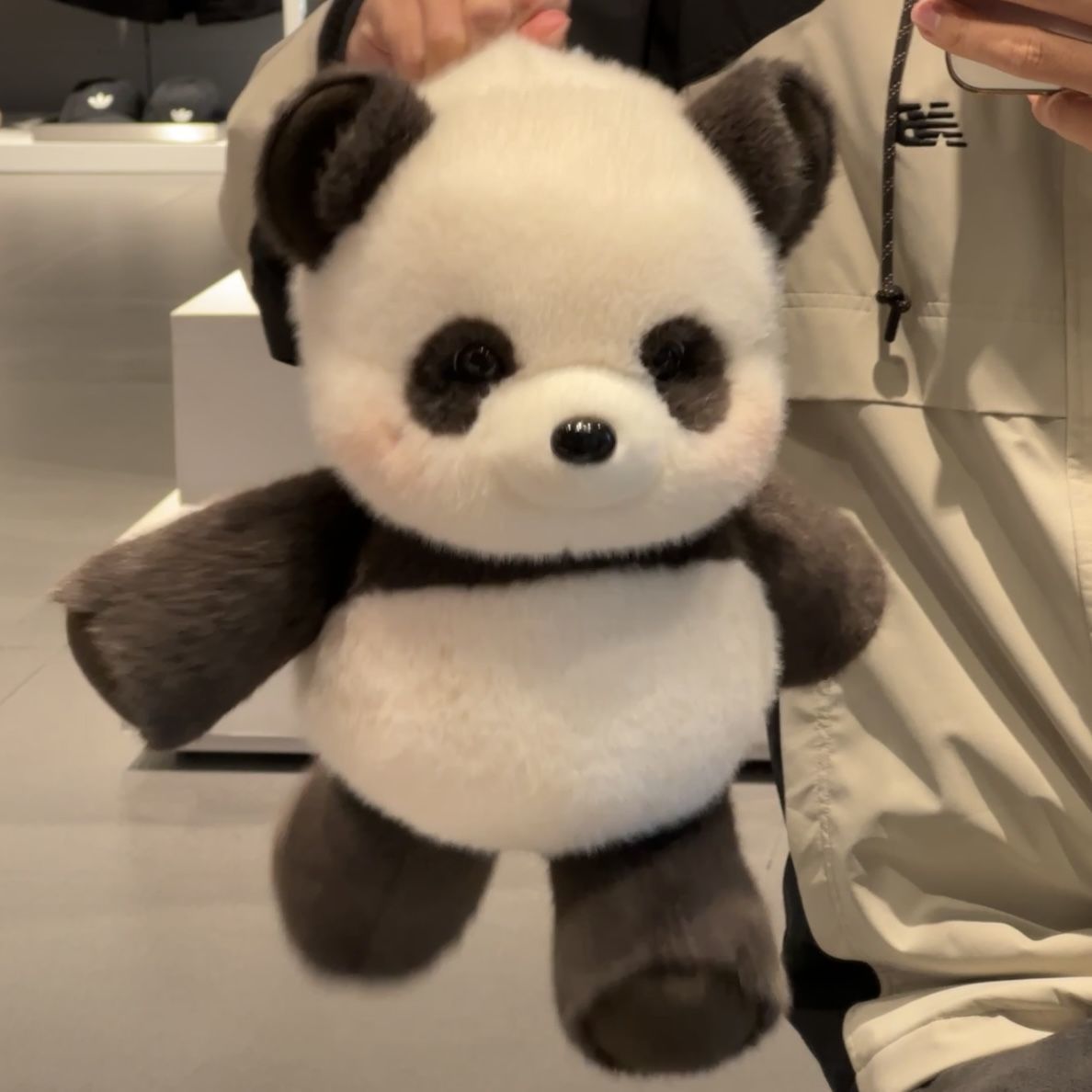 Cute Colorful Run Panda Plush Toy View 3