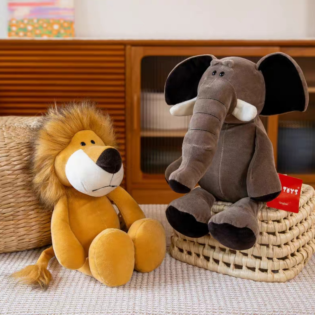 New Design Kawaii Tiger Animal Toys Stuffed Rabbit Pillow Stitch Highland Cow Plush Toy Wild Animals Toy for Baby