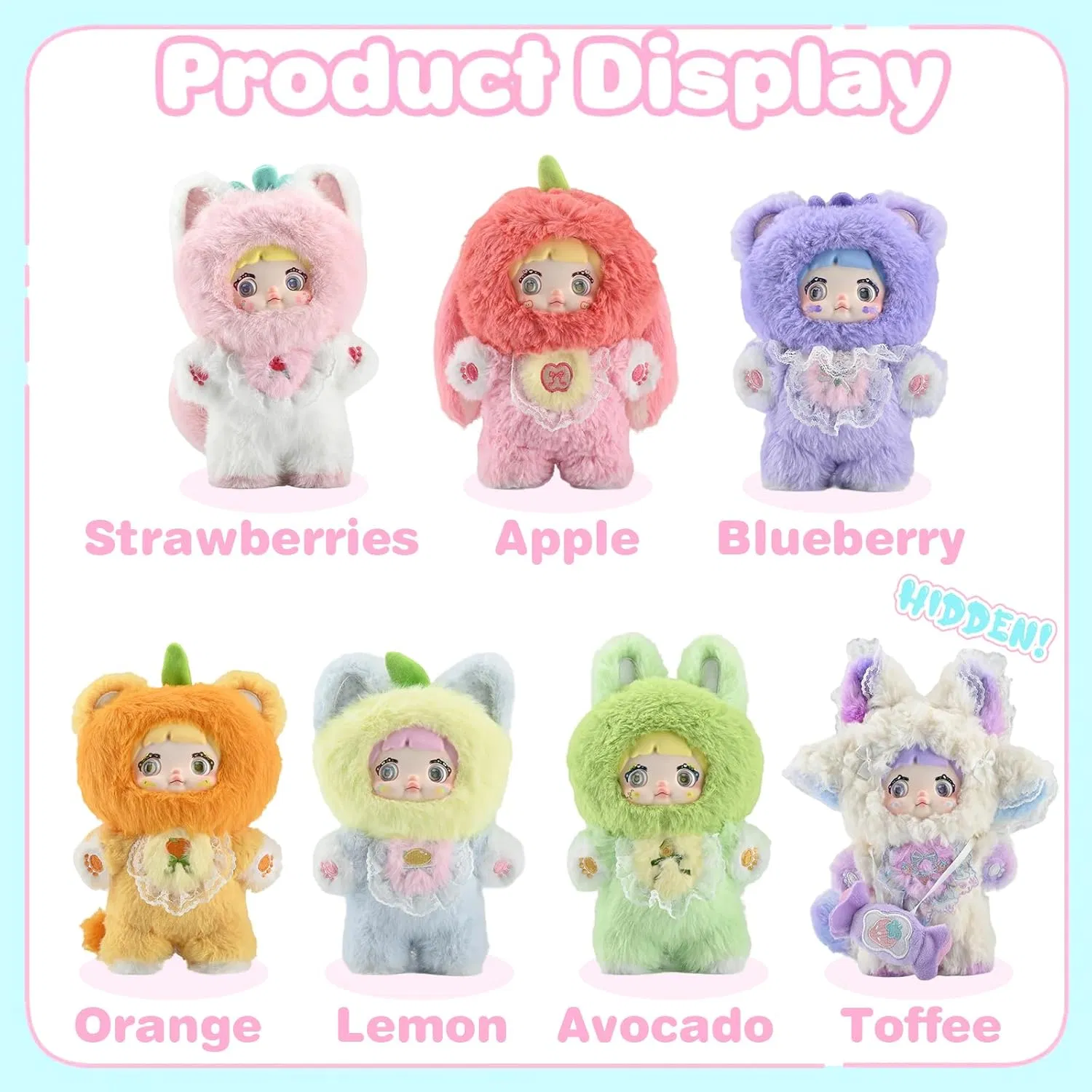 Wholesale Kawaii Fruit Plush Blind Box Mystery Dolls Collectible Surprise Toys Cartoon Character Bulk Factory Supply