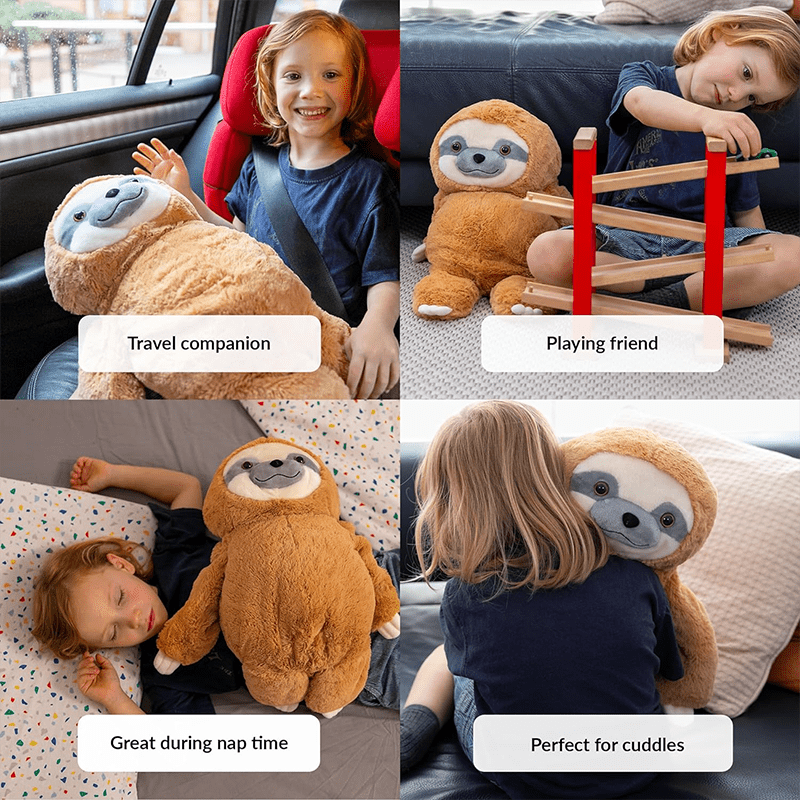 Customized Weighted Stuffed Animal Toy Long Plush Polyester Sloth Custom Plush Toy 5Lbs Weighted Beads Stress Relief