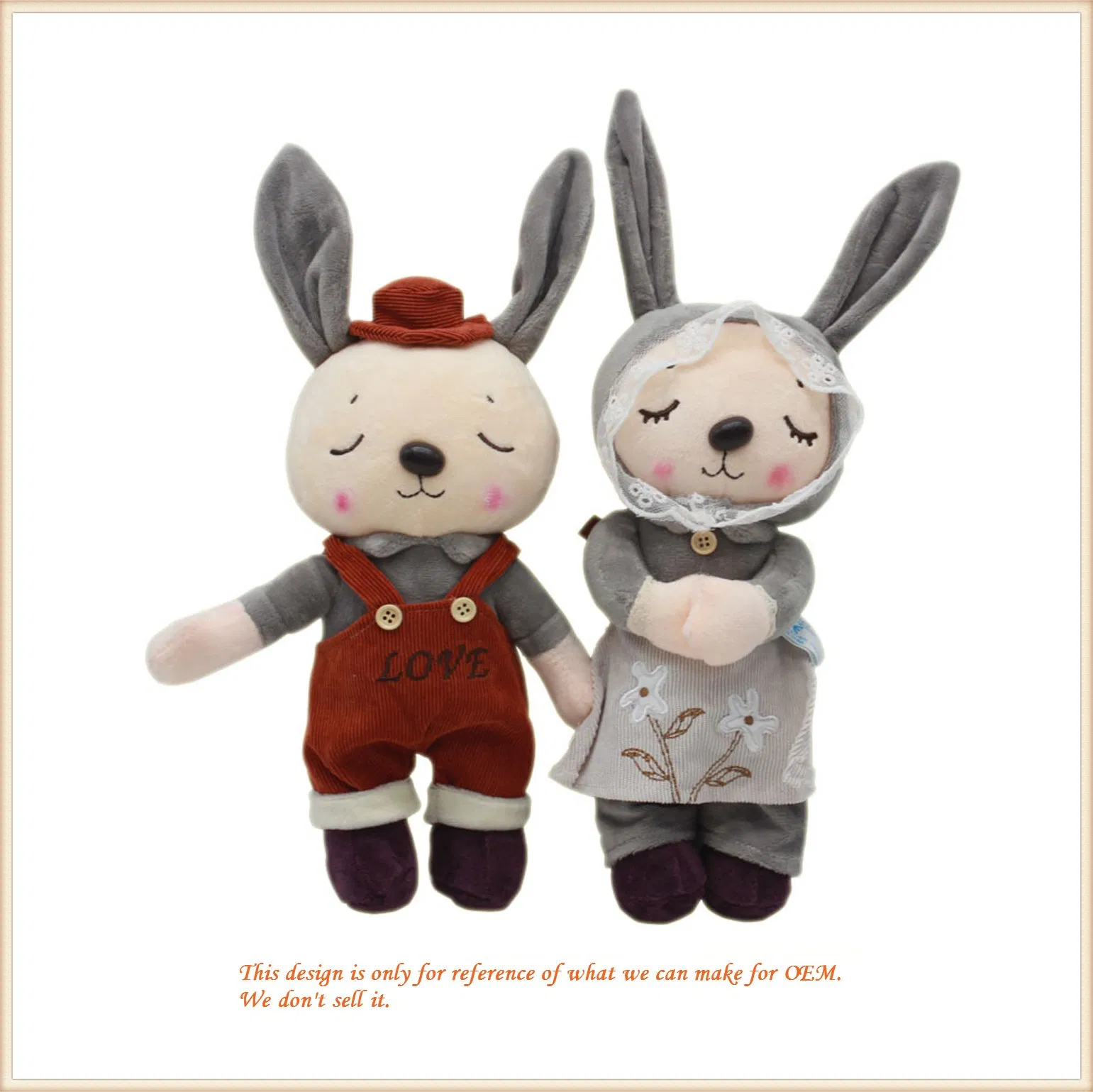 Cute Cotton Plush Soft Toys Companion Rabbit Doll Couple Toys