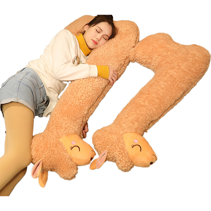 Factory Wholesale Cute Plush Toy Stuffed Animal Soft Plush Giant Alpaca Toy with Plush Sleeping Alpaca Plush Toys
