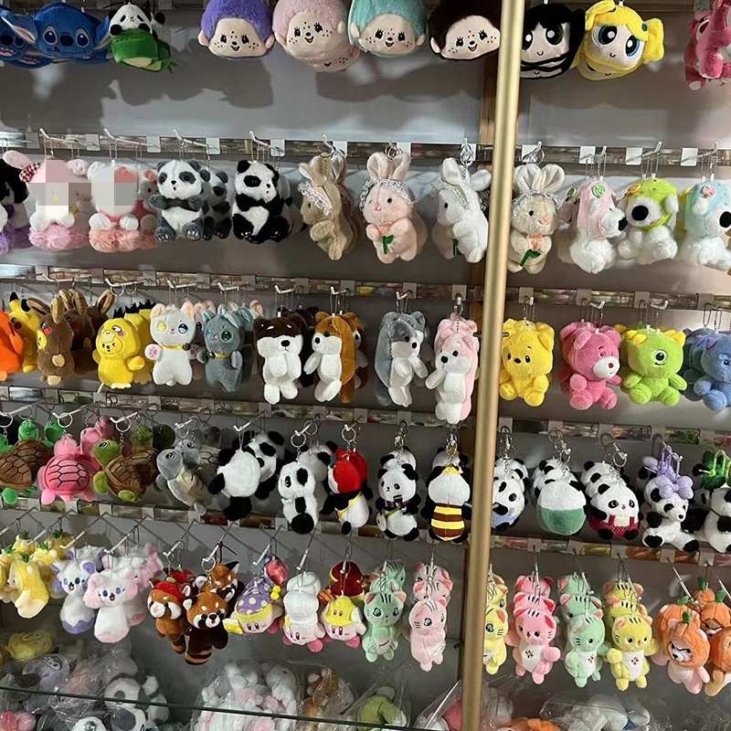 Factory Wholesale Mini Plush Toys Keychain Bunny Stuffed Animal 4 Inch 10-15cm Anime Plush Toy Wholesale for Claw Machine