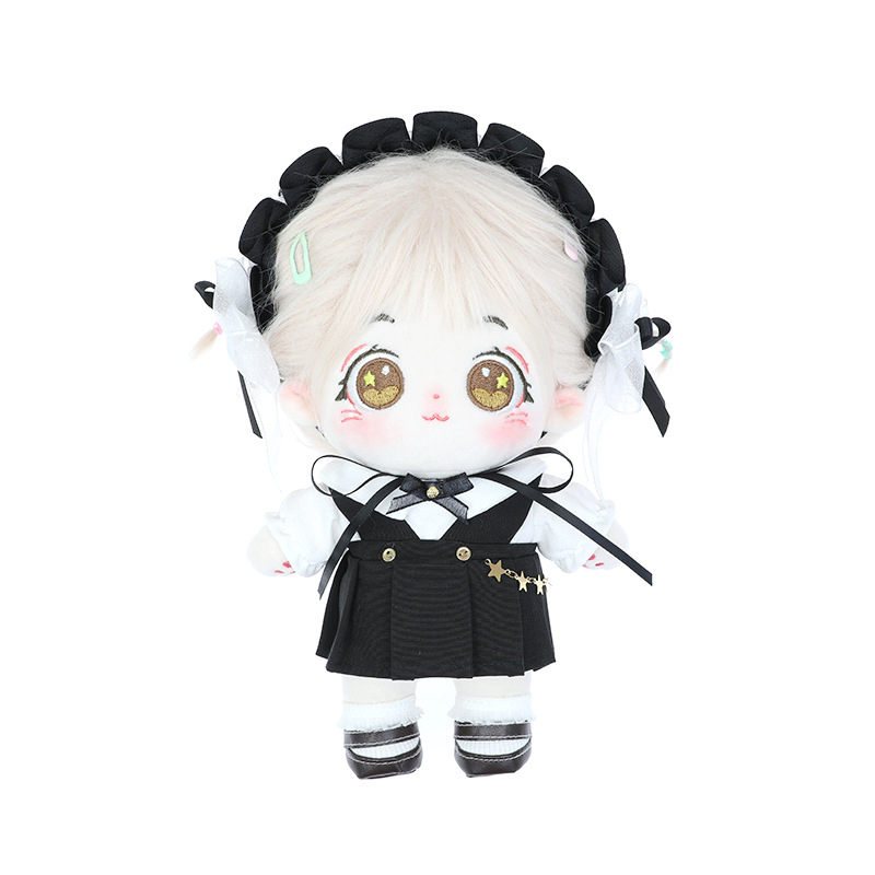 Hot 20cm Custom Cotton Stuffed Doll College Lolita Dress Plush Toy Kpop Doll for Girl