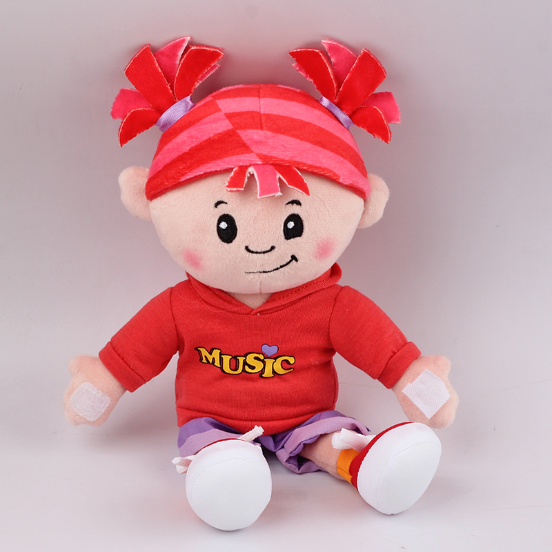 Best Made 15cm Sitting Custom Lovely Red Girl Soft Stuffed Toys Plush Dolls