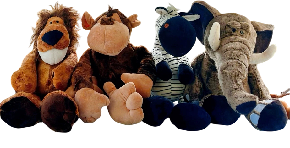 Custom Jungle Forest Animal Plush Toys Lion Unicorn Raccoon Giraffe Elephant Cow Zebra Tiger Stuffed Animal Pillow Dolls