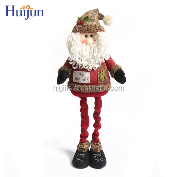 Christmas Crafts Novelty Standing Decoration Plush Xmas Doll Personalized Ornament