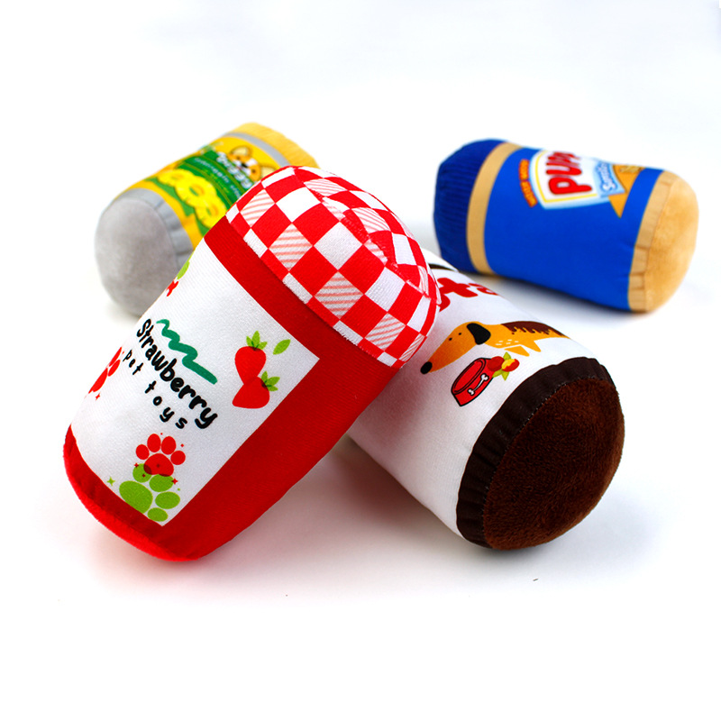 Interactive Sound-Making Plush Dog Toy Cartoon Style Eco-Friendly Relief For Boredom And Biting