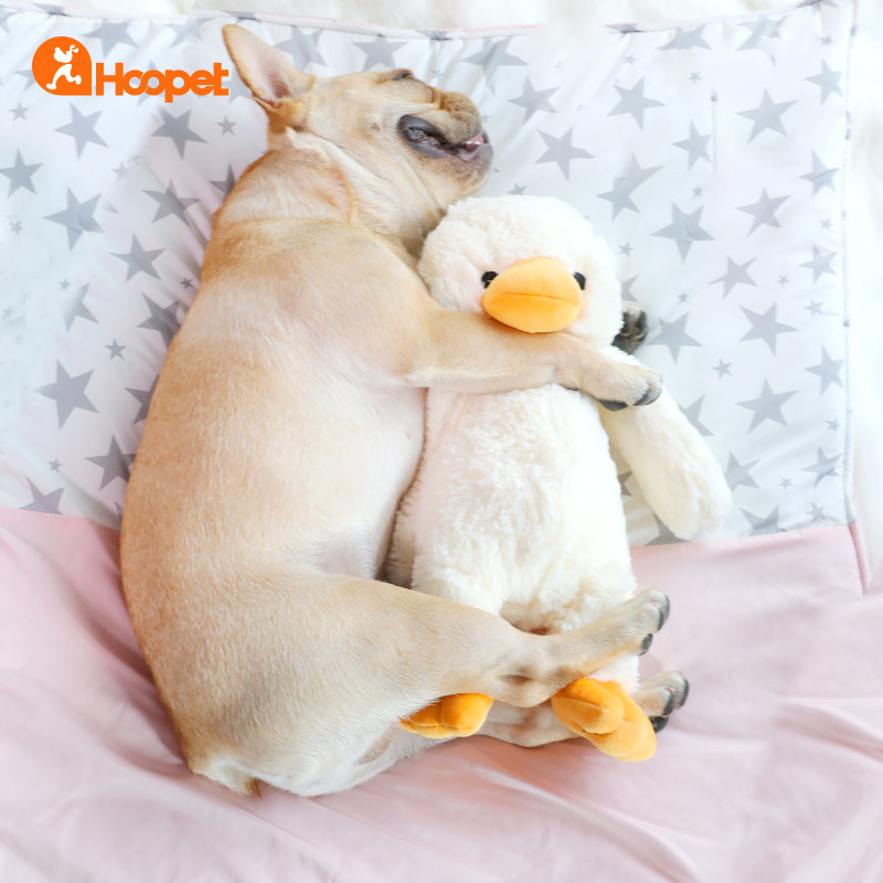 Dog Stuffed Animal Eco-Friendly Durable Chew Toys Soft Pillow Snuggle Cuddle Puppy Interactive Plush Duck Shape Gift Toy
