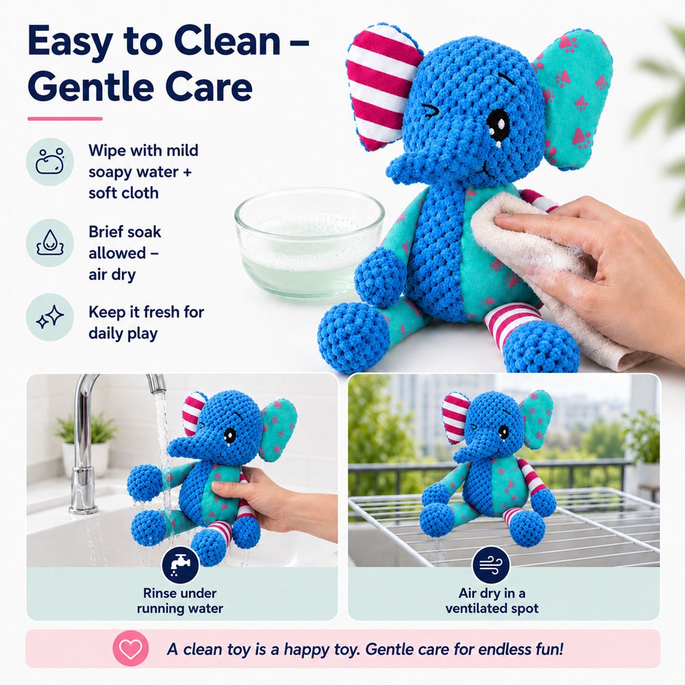 Fast Delivery Cartoon Cute Little Elephant Fox Interactive Toy For Dogs Eco-Friendly Durable Plush Soft Pet Chew Squeaky Toys