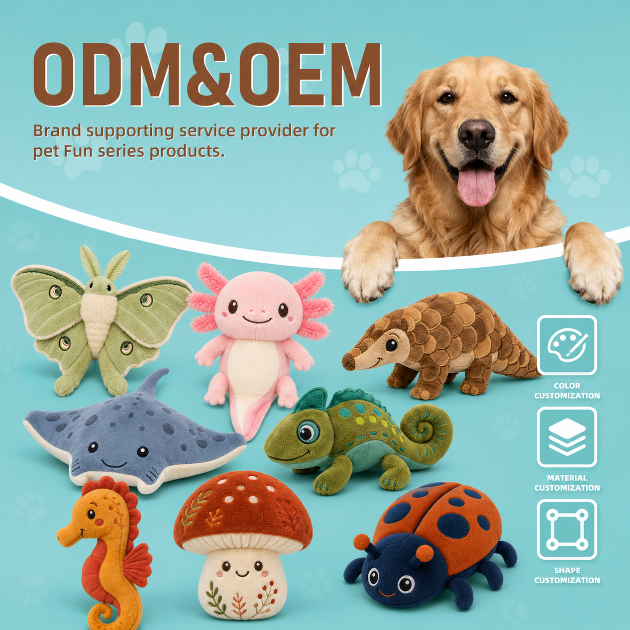 Custom Pet Plush Toy No Stuffing Quiet Stuffless Chew Toy Interactive Dog Toy OEM ODM Wholesale Pet Brand