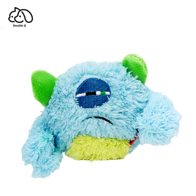 New Design Qmonster Pet Squeaky Plush Toy Treasure Sound TPR Massage Oral Elastic Dog Toy Plush Pet Supplies