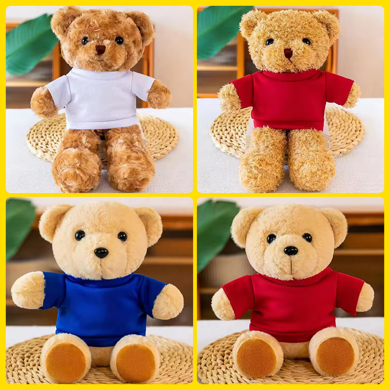 Wholesale Teddy Bear Plush Toy Doll Custom Logo Printed Stuffed Animal PP Cotton Filled for Birthday or Stress Relief