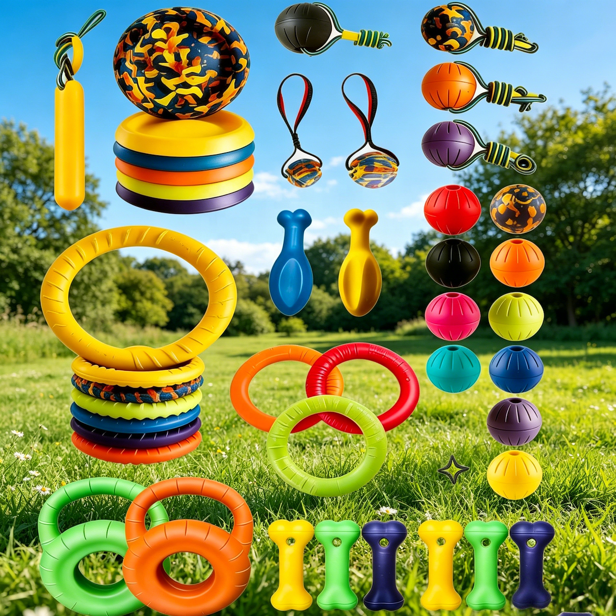 Pet Chew Toys Mixed EVA Toy Set CE Certified Pet Toys Wholesale for Indoor Outdoor Interactive Play OEM Custom logo