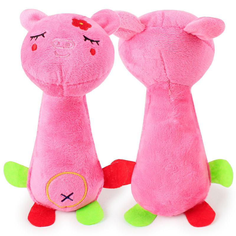Futurepets 20cm Soft Durable Adorable Squeaky Safe Animal Shapes Pet Plush Toy for Puppy Chewing and Interactive Play