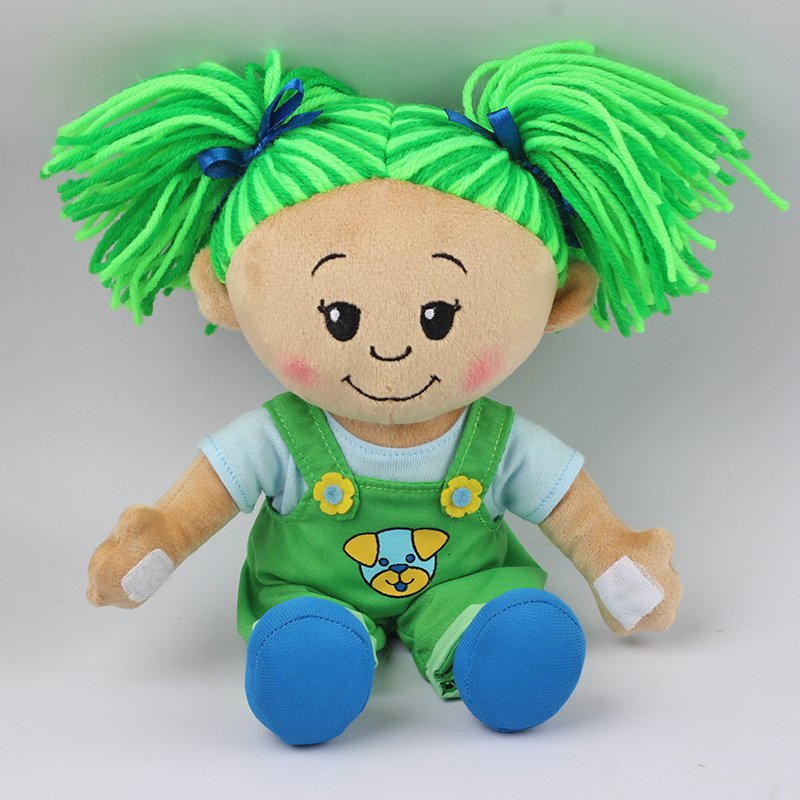 Best Made 15cm Sitting Custom Lovely Red Girl Soft Stuffed Toys Plush Dolls